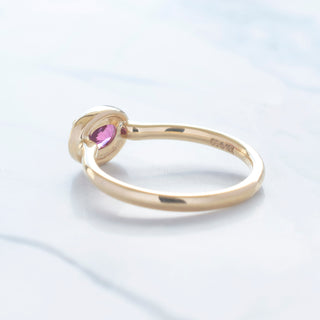 No.27 'Archive' 0.72ct Oval Rubelite Ring - Anne Sportun Fine Jewellery