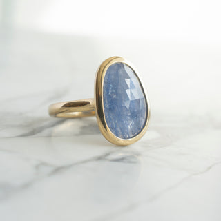No.32 'Archive' 6.67ct Blue Sapphire Slice Ring