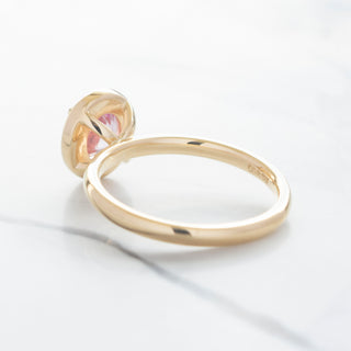 No.19 'Archive' 1.45ct Pink Oval Sapphire Bezel Prong Ring - Anne Sportun Fine Jewellery