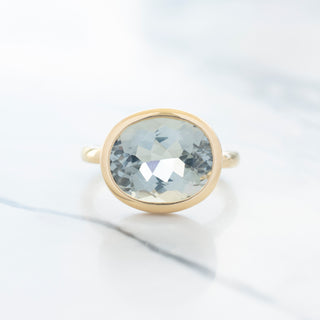 No.28 'Archive' 4.58ct Oval Aquamarine Ring