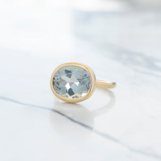 No.28 'Archive' 4.58ct Oval Aquamarine Ring