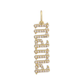 PAVE DIAMOND 'MAMA' NECKLACE