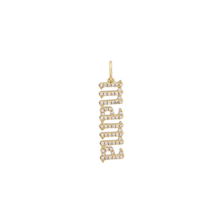 PAVE DIAMOND 'MAMA' CHARM
