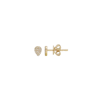 PAVE PEAR DIAMOND STUD EARRINGS