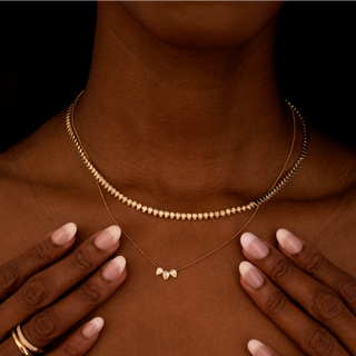 EVEREST' DIAMOND PEAR TENNIS NECKLACE - Anne Sportun Fine Jewellery