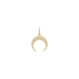 CRESCENT HORN PAVE DIAMOND NECKLACE
