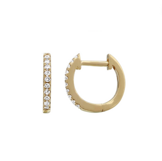 DIAMOND HUGGIE EARRINGS I 11MM