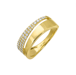 TAPERING DIAMOND AND GOLD WRAP RING - Anne Sportun Fine Jewellery