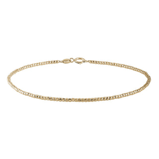 Mini Faceted Gold Bead Bracelet | 14k