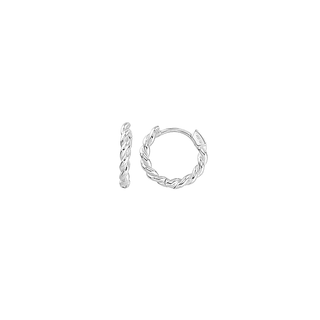 13mm Perfectly Twisted Hinge Huggies | 10k - Anne Sportun Fine Jewellery