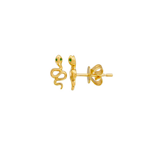 Emerald Eye Snake Studs - Anne Sportun Fine Jewellery