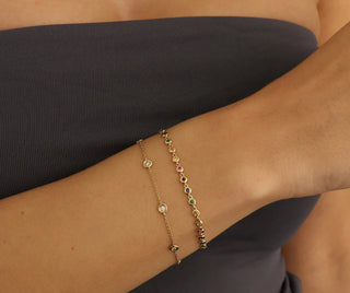 Rainbow Sapphire Tennis Bracelet - Anne Sportun Fine Jewellery