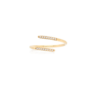 Pavé Diamond Bypass Ring | 14k