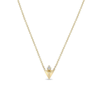 Diamond & Triangle Pyramid Necklace | 14k - Anne Sportun Fine Jewellery
