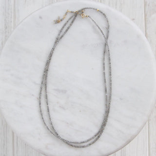 Labradorite Gemstone Wrap Bracelet - Necklace - Anne Sportun Fine Jewellery