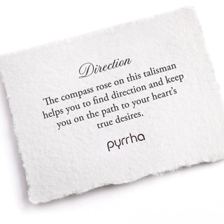 Diamond Set "Direction" Gold Talisman Charm