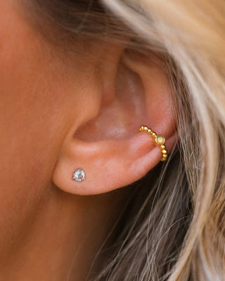 Aquamarine Single Stud | 14k - Anne Sportun Fine Jewellery
