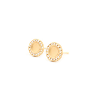 Gold Lilydust Cup Stud Earrings - Anne Sportun Fine Jewellery