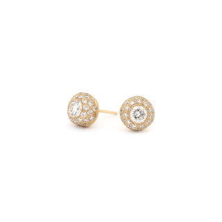 Pave Diamond Turkish Ball Earrings - Anne Sportun Fine Jewellery