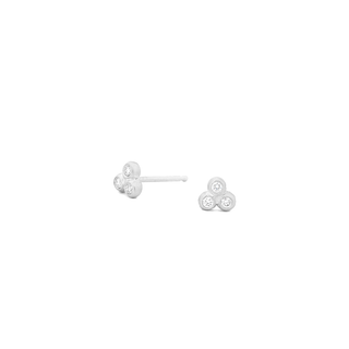 Trinity Bezel Diamond Mini Studs - Anne Sportun Fine Jewellery