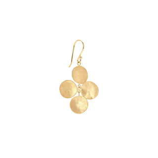 Concave Disc Charm Hook Earrings - Anne Sportun Fine Jewellery