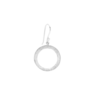 Hammered Open Disc Hook Earrings - Anne Sportun Fine Jewellery