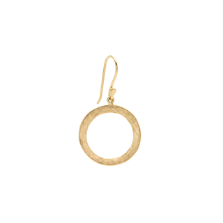 Hammered Open Disc Hook Earrings - Anne Sportun Fine Jewellery