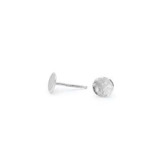 Mini Hammered Disc Studs - Anne Sportun Fine Jewellery
