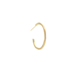 Medium Hammered Open Hoop Earrings - Anne Sportun Fine Jewellery