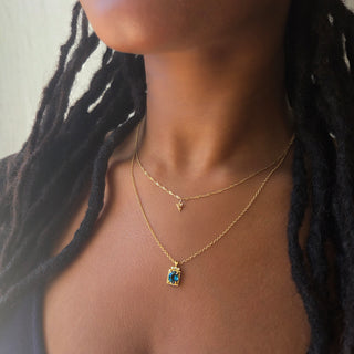 Blue Tourmaline Pendant Necklace | One of a Kind - Final Sale - Anne Sportun Fine Jewellery
