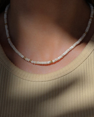 White Howlite Gemstone Necklace - Anne Sportun Fine Jewellery