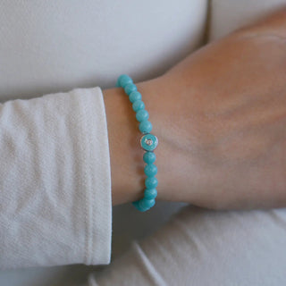 Enamel Evil Eye Amazonite Bracelet - Anne Sportun Fine Jewellery