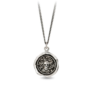 "Live Every Moment" Skull Necklace