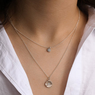 Diamond Moonflower Charm Necklace - Anne Sportun Fine Jewellery