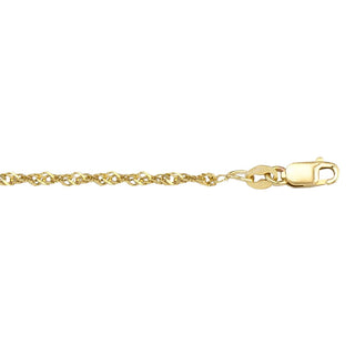 1.7mm Solid Singapore Link Anklet