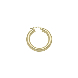 4mm Tube Hoops | 28mm | Gold - Anne Sportun Fine Jewellery