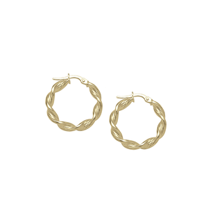 Twisted Hoops | 21.6mm | 10k - Anne Sportun Fine Jewellery