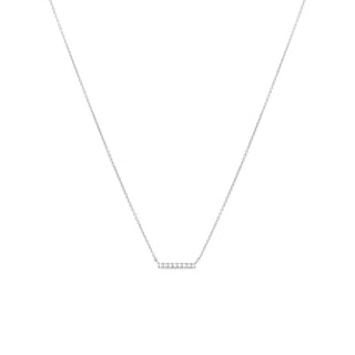 PAVE BAR NECKLACE | SILVER
