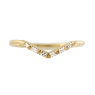 Baguette Diamond Chevron V Ring