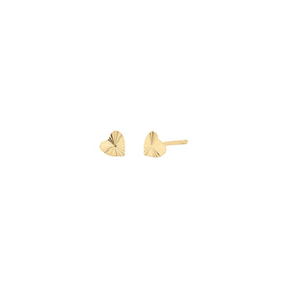 Radiating Heart Studs 10k - Anne Sportun Fine Jewellery
