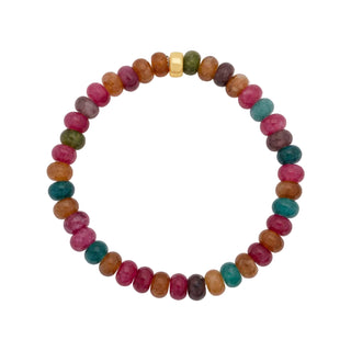 Rainbow Jade Gemstone Stretch Bracelet