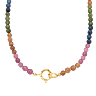 Rainbow Jade Gemstone Necklace - Anne Sportun Fine Jewellery