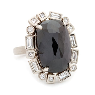 12.58ct One of a Kind Black Diamond Ring - Anne Sportun Fine Jewellery