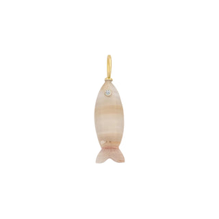 Agate Stone Fish Pendant