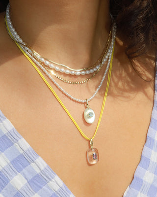 Pearlescent Gemstone Pendant - Anne Sportun Fine Jewellery