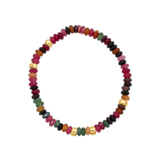 Tourmaline Jade Gemstone Stretch Bracelet