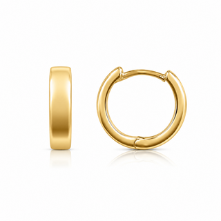 13mm Chubby Huggie Earrings - Anne Sportun Fine Jewellery