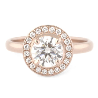 One of a Kind Classic Halo Diamond Ring - Anne Sportun Fine Jewellery