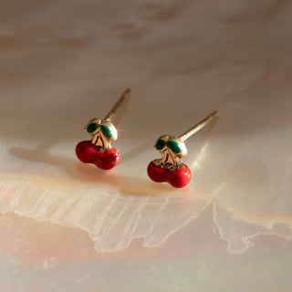 Cherry Studs | 10k - Anne Sportun Fine Jewellery