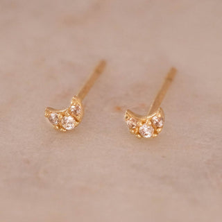Mini Moon Studs | 10k